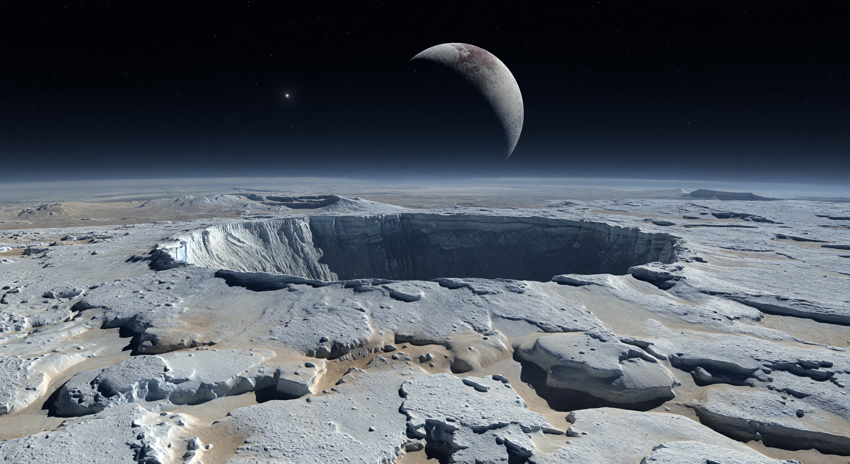 Eisgipfel des Wright Mons