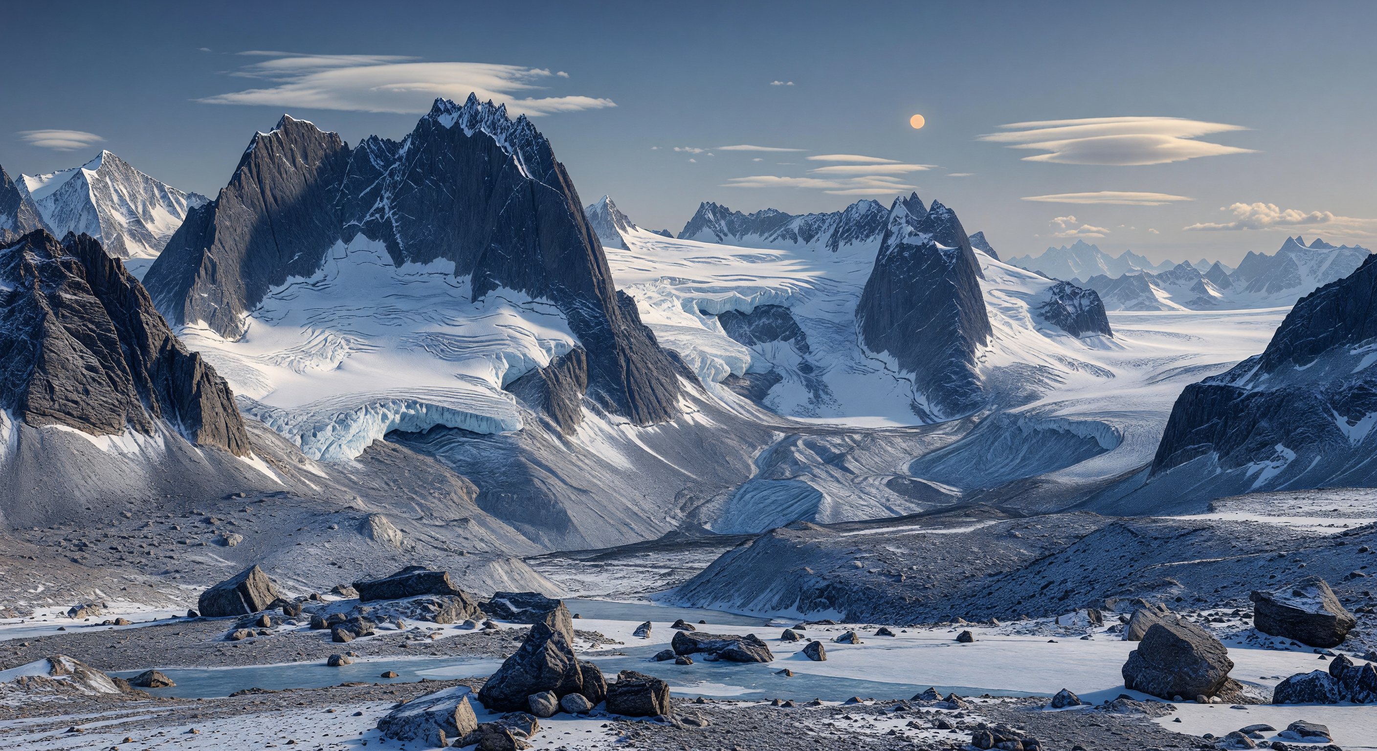 Glaciers of Higher Gravity