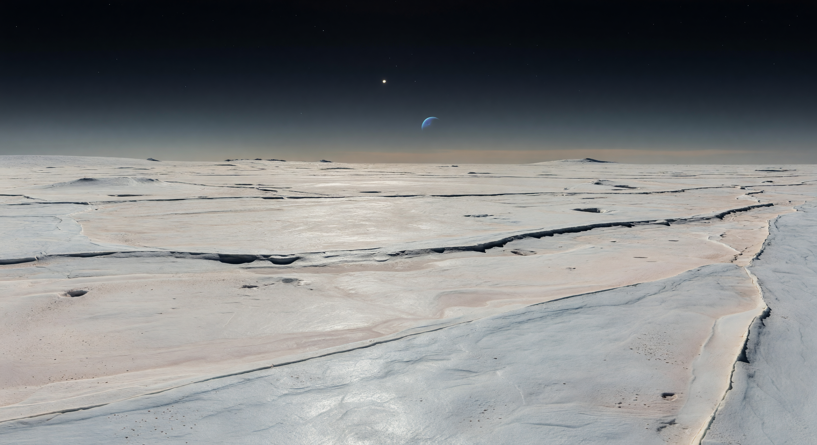 Fractured Cryovolcanic Plain