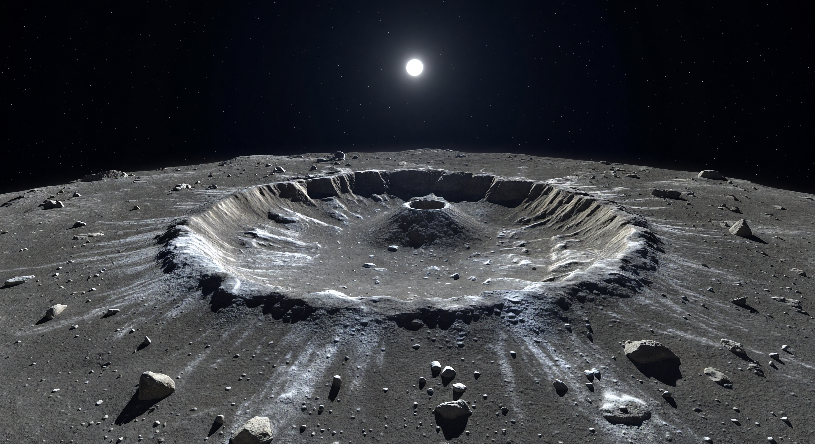 Fresh Impact Crater Ejecta Blanket