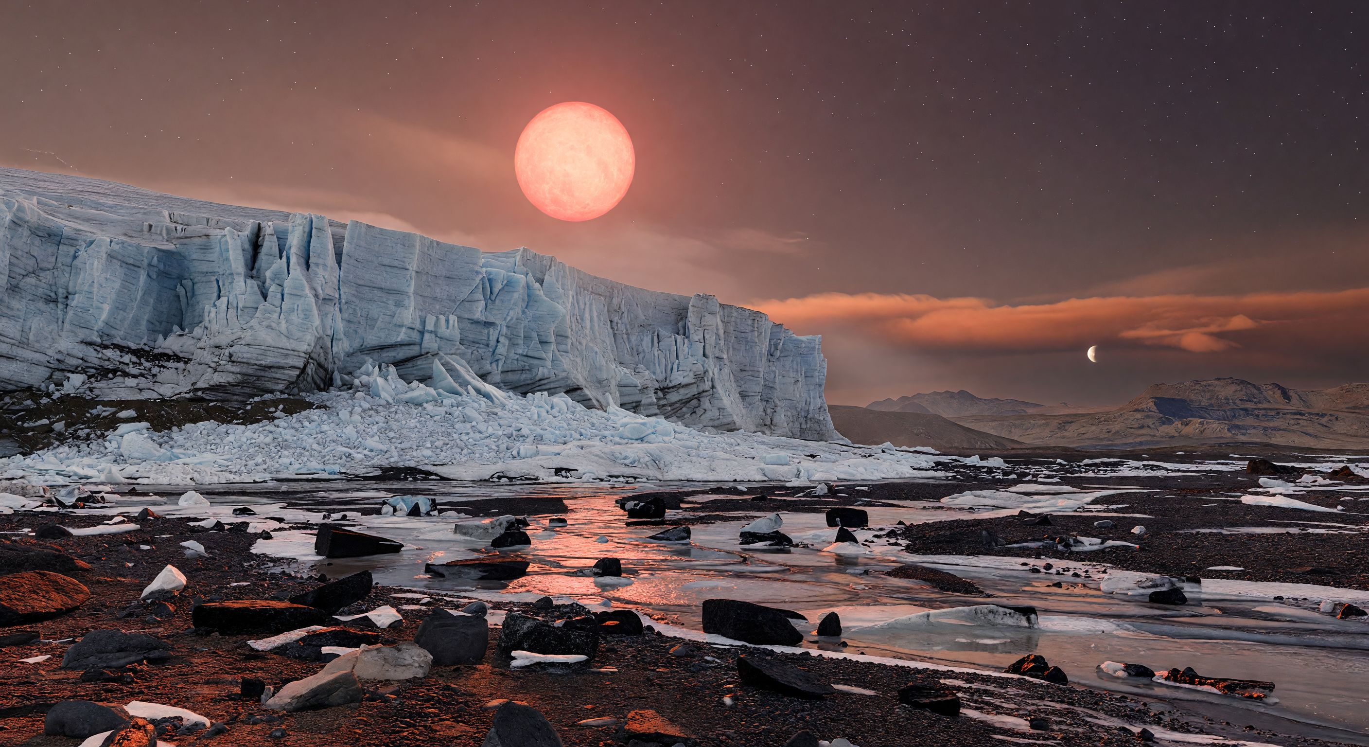 Twilight Glacier Wall