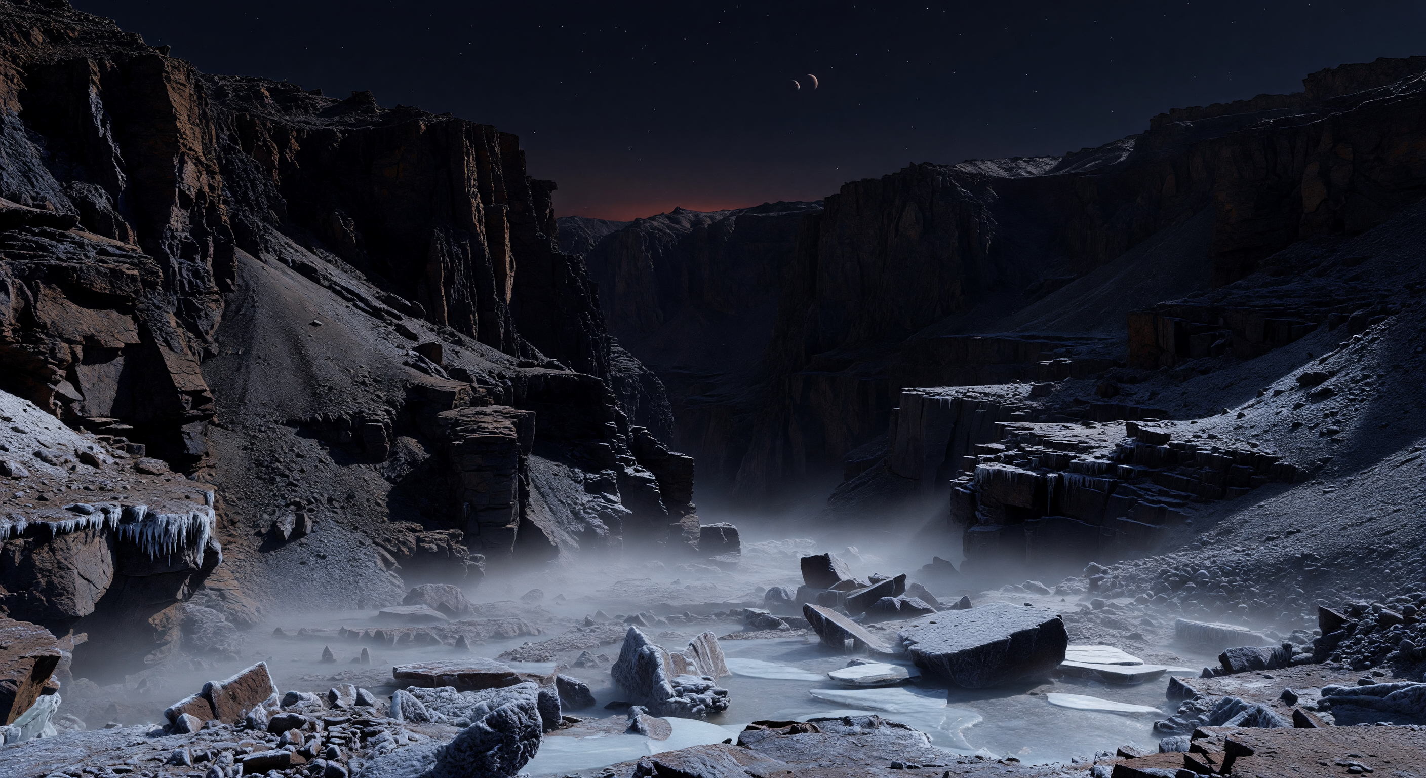 Cryofog Canyon Night