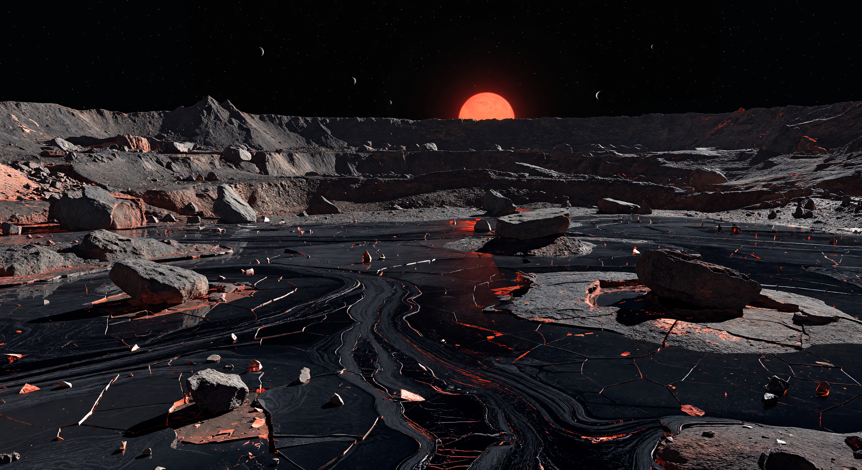 Glassy Impact Melt Basin