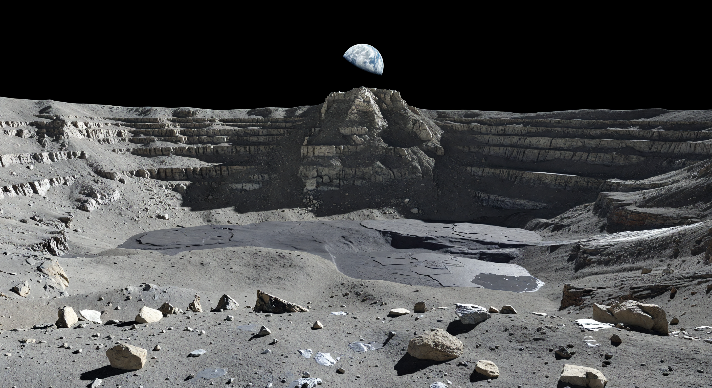 Terraces and Central Peak