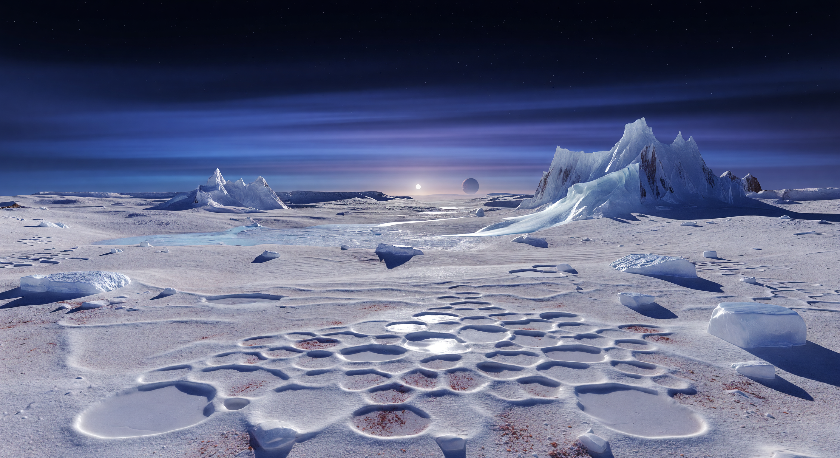 Haze-Veiled Sunset Panorama