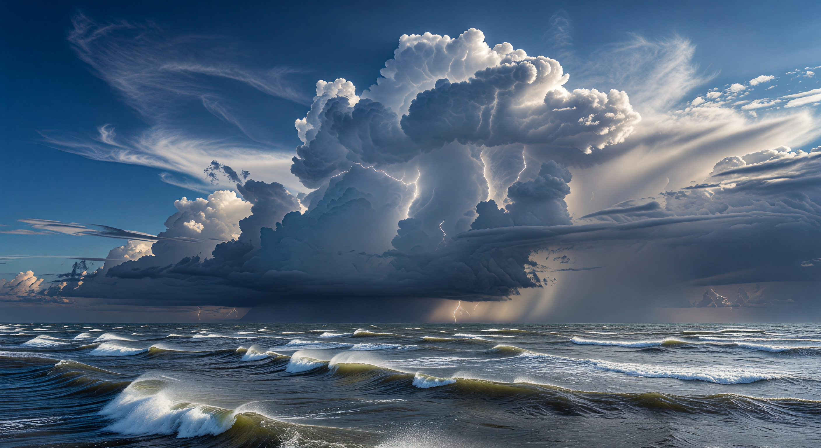 South Asian Monsoon Storm Approaching Over Ocean