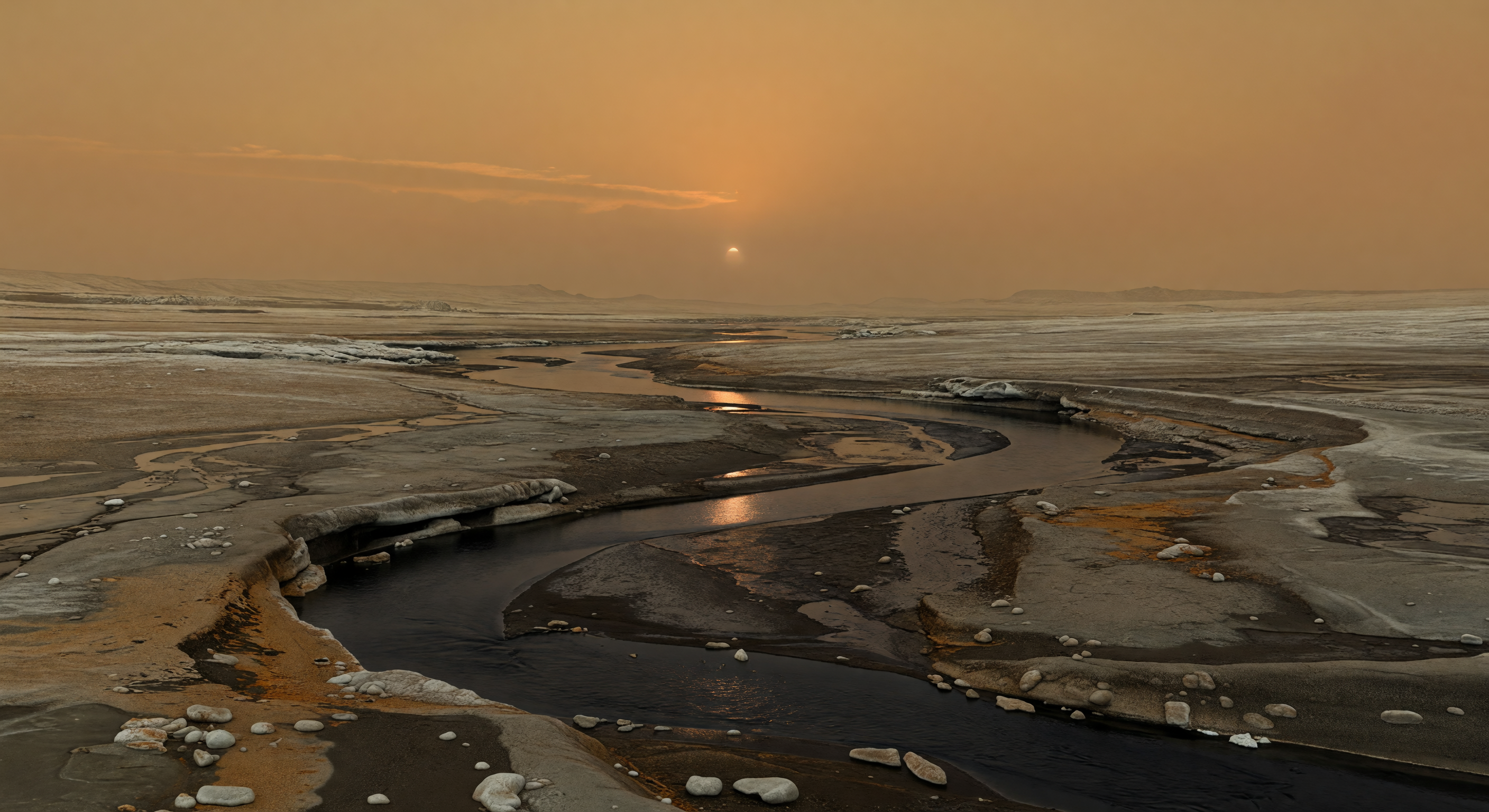 Meandering Methane Channel