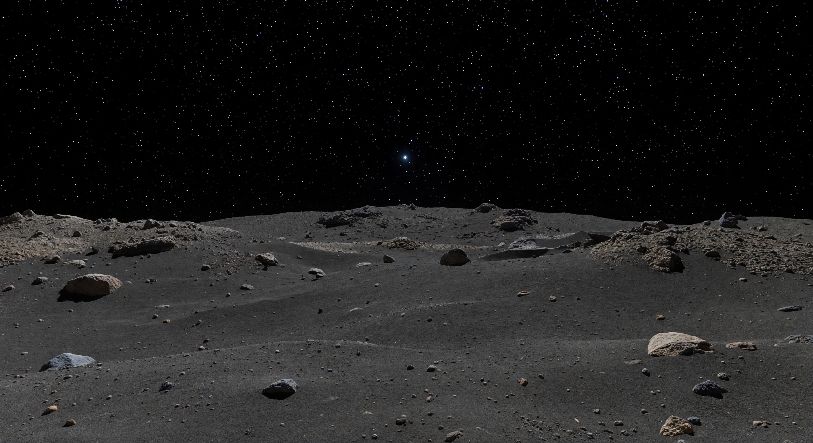 Night Plain With Earth