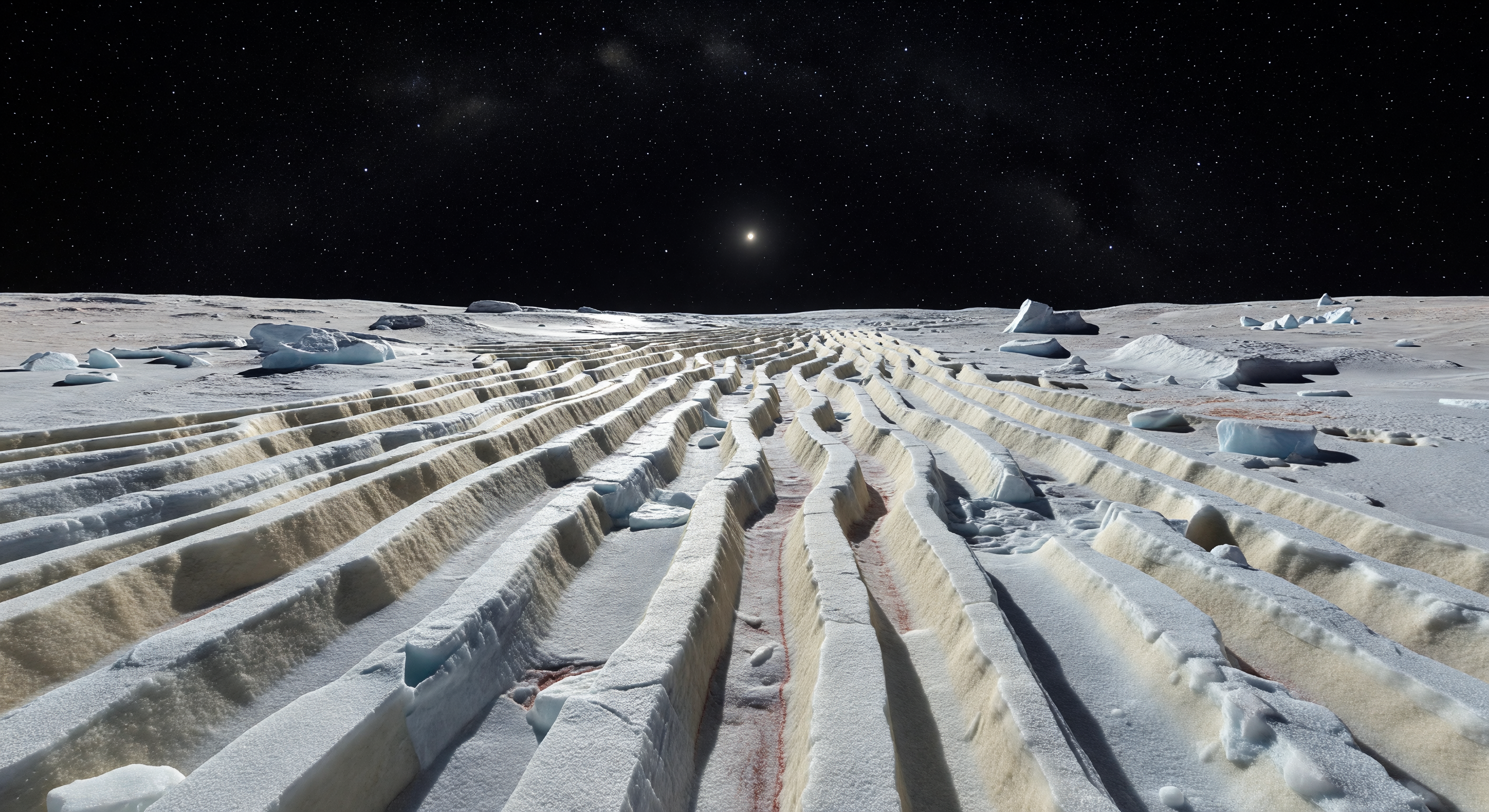 Methane Frost Ridges