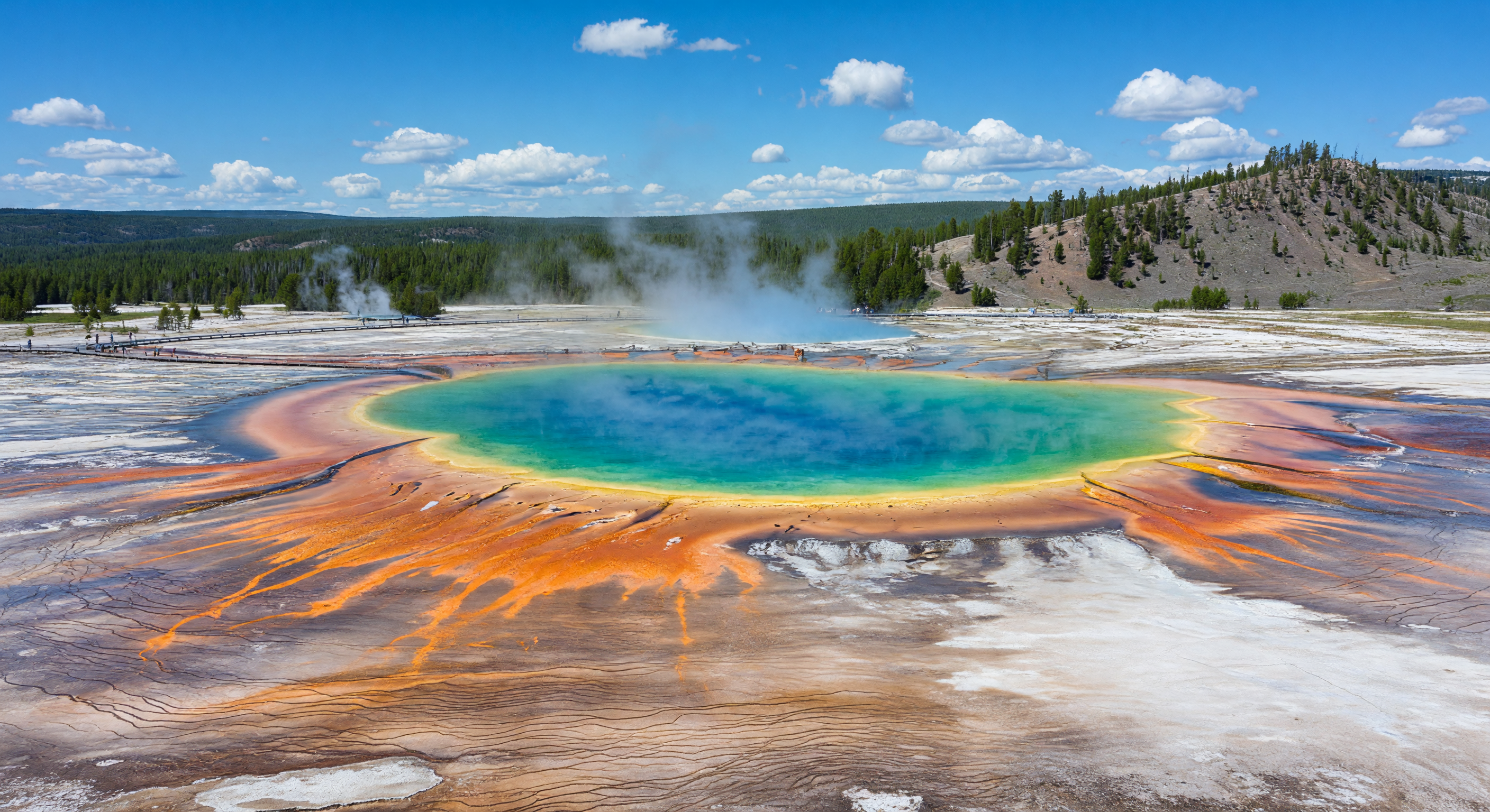 Yellowstone Grand Prismatic Spring at Midday