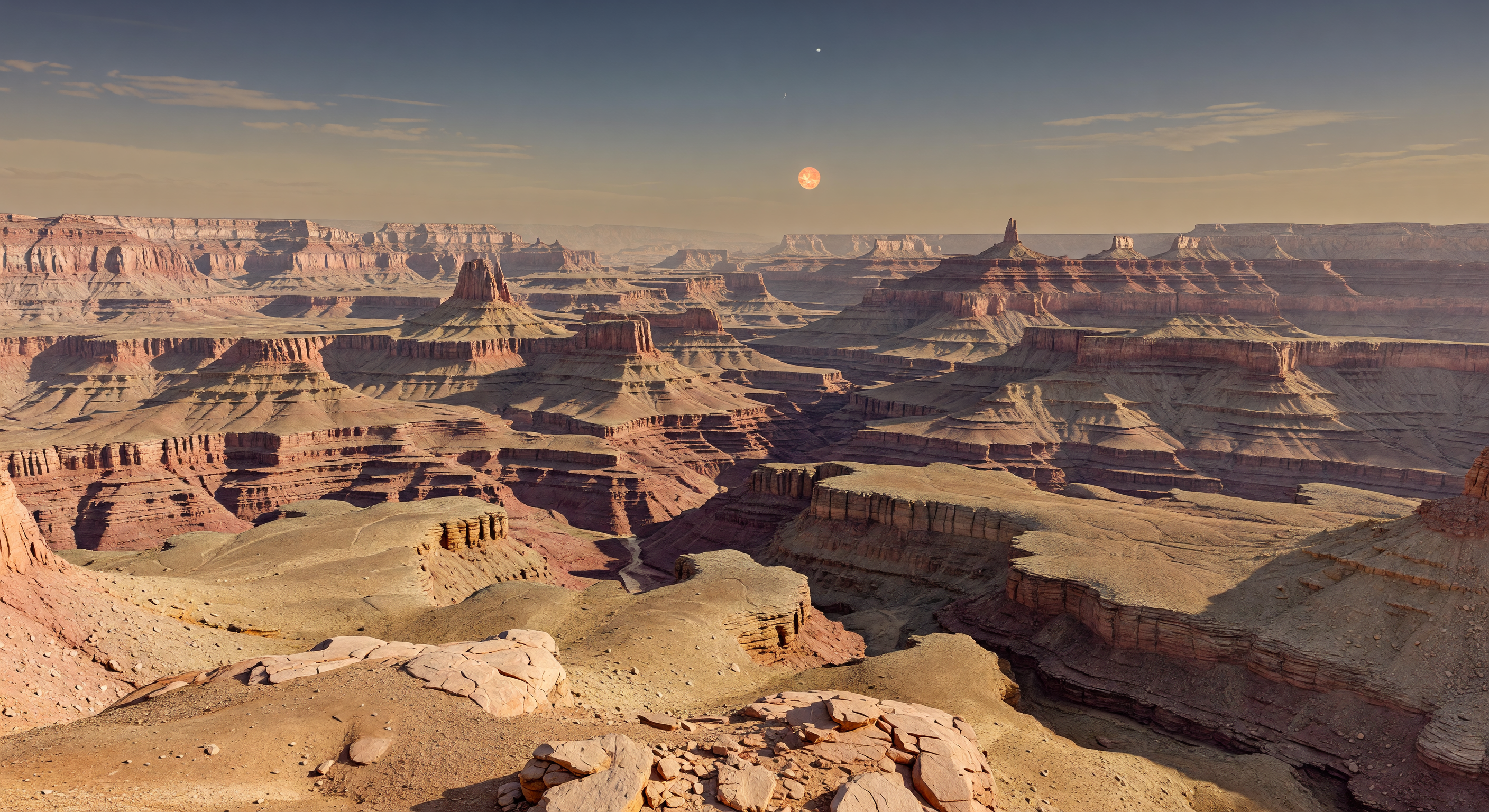 Labirinto di canyon stratificati