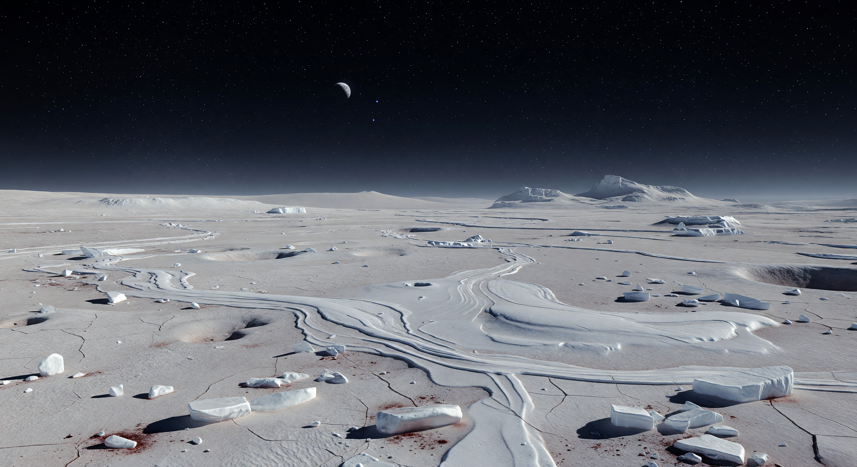 Midnight Starfield Over Plains