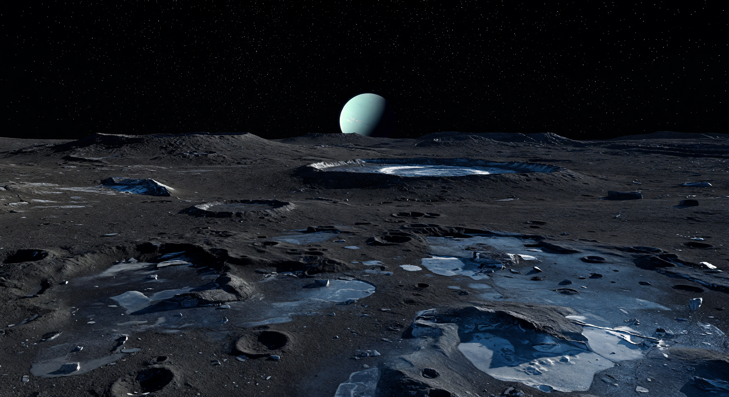 Nacht in planetenschijn