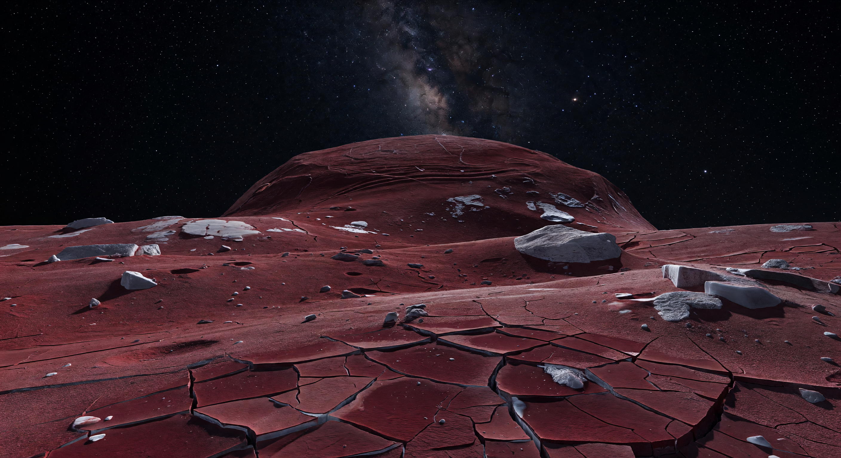 Crosta antiga fraturada